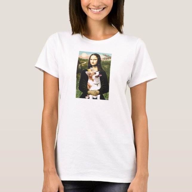 Camiseta Mona Lisa - Pembroke Welsh Corgi 7b (Anverso)