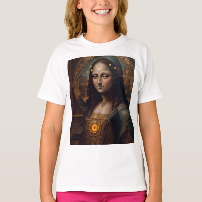Camiseta Mona Lisa Punk de vapor (Anverso)