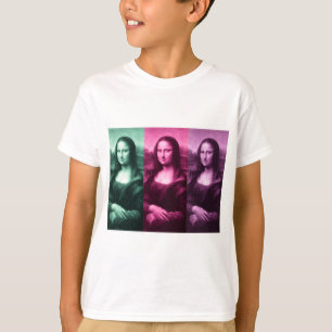 Camiseta Mona Lisa Púrpura Rosa Verde