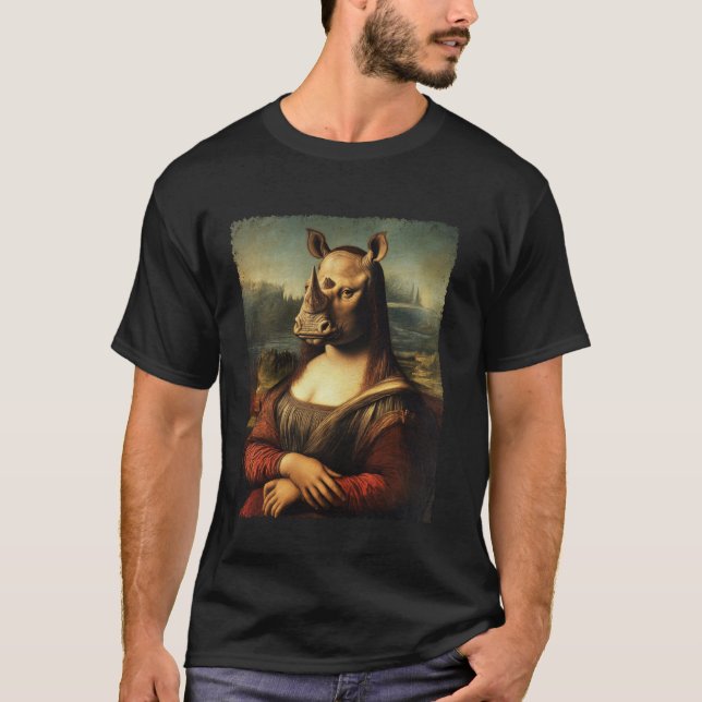 Camiseta Mona Lisa Rhinocero (Anverso)