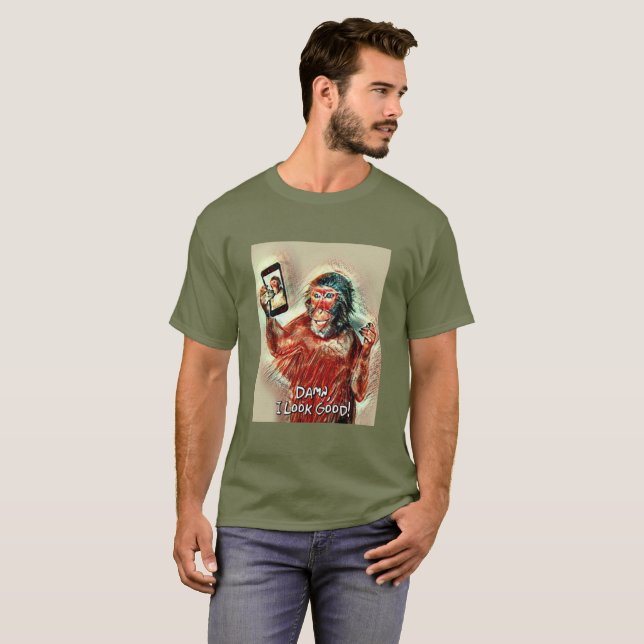 Camiseta Mona Lisa Sonríe, Me Veo Bien Feliz Ape (Anverso completo)