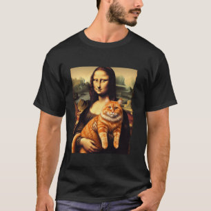 Camiseta Mona lisa sosteniendo gato gatito para amante de l