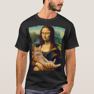 Camiseta Mona Lisa sosteniendo gatos gatos gatos gatos que 