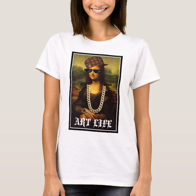 Camiseta Mona Lisa Thug Life Art Life (Anverso)