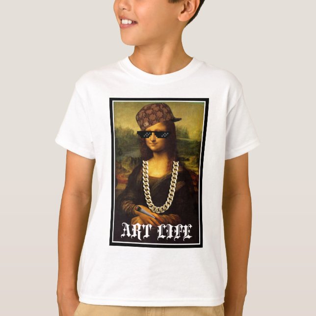 Camiseta Mona Lisa Thug Life Art Life (Anverso)