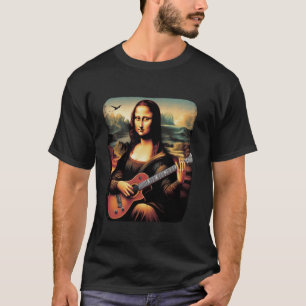 Camiseta mona lisa tocando guitarra Amante de la Música Div