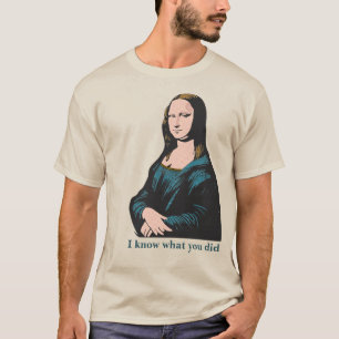 Camiseta Mona Lisa Warhol Style Smug Humorous Comic Book