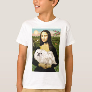 Camiseta Mona Lisa - White Pekingese (#4)