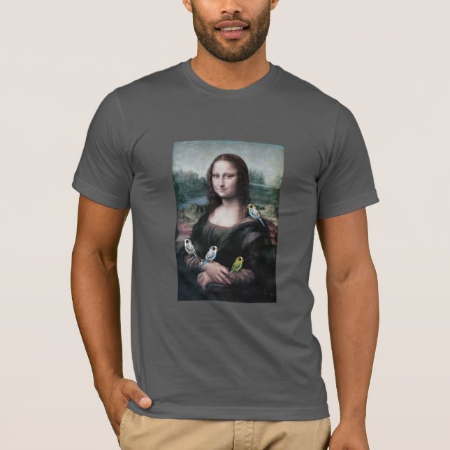 Camiseta Mona Lisa y Budgies (Anverso)