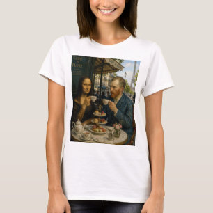 Camiseta Mona Lisa y el té de la tarde de Vincent van Gogh 