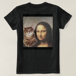Camiseta Mona Lisa y gato PAL