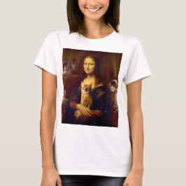 Camiseta Mona Lisa y su gato