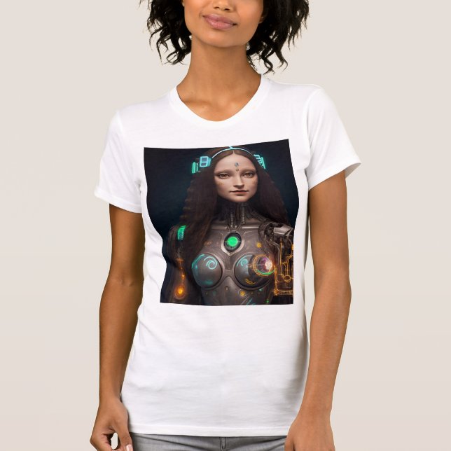 Camiseta Mona moderna de Cyborg brillante (Anverso)