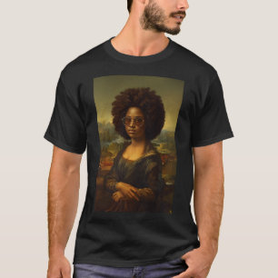 Camiseta Mona Negra Lisa Afroamericana Histórica Negra