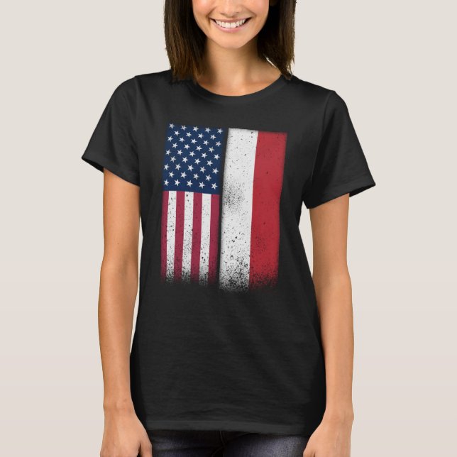 Camiseta Mónaco Mónaco Americano Banderas Orgullosas Estado (Anverso)