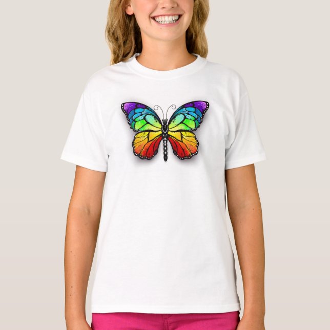 Camiseta Monarca de mariposa arcoiris (Anverso)