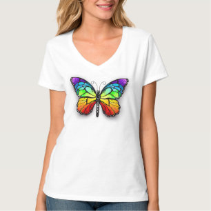 Camiseta Monarca de mariposa arcoiris