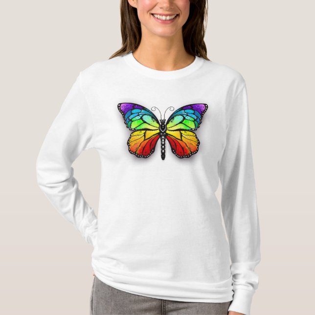 Camiseta Monarca de mariposa arcoiris (Anverso)