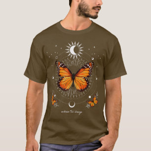 Camiseta Monarca Mariposa Celestial Mariposa Sol Moon Phas