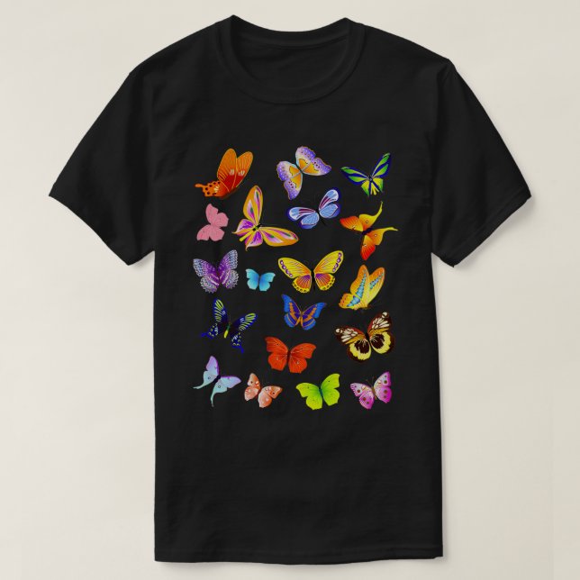Camiseta Monarca Mariposa Dibujando acuarela pintando Illu (Diseño del anverso)