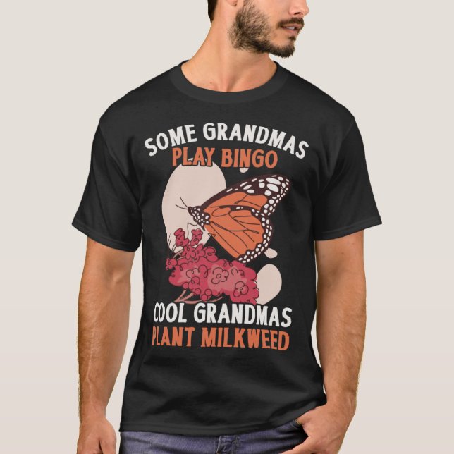 Camiseta Monarca Mariposa Planta de Abuela Milkweed Pullove (Anverso)