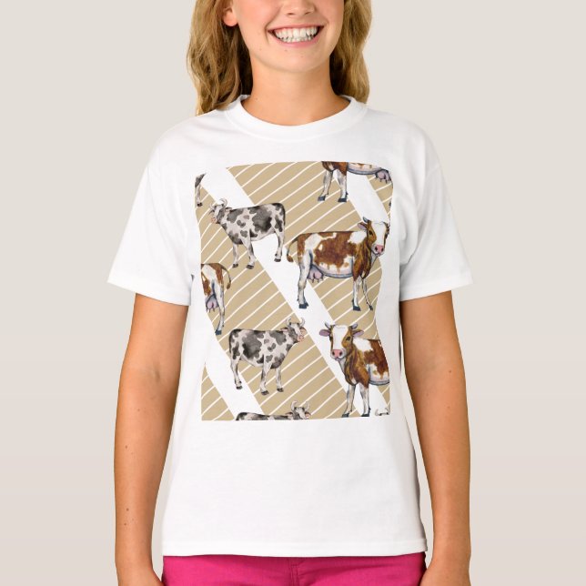 Camiseta Monarca Vaca Pelaje Negro (Anverso)