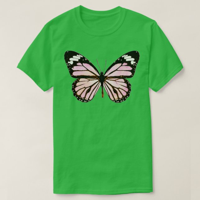 Camiseta Monarch Butterfly Candon de algodón rosa (Diseño del anverso)