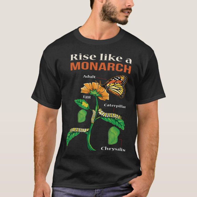 Camiseta Monarch Butterfly  Lifecycle Metamorphosis (Anverso)