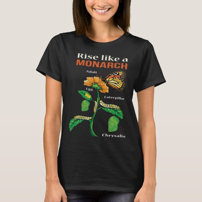 Camiseta Monarch Butterfly  Lifecycle Metamorphosis (Anverso)