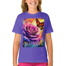 Monarch Butterfly on Rose at Sunset Personalized