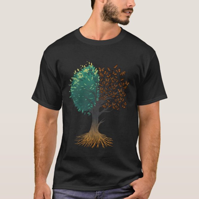 Camiseta Monarch Butterfly Tree Insect Collector Entomologi (Anverso)