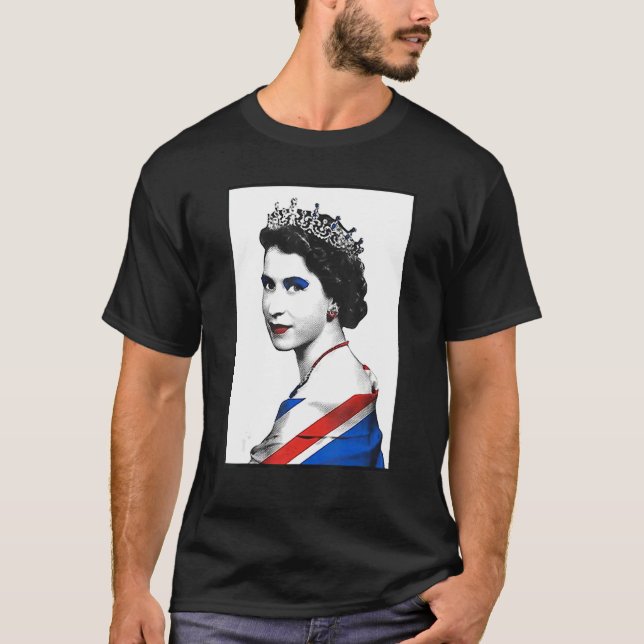 Camiseta Monarquía de la Reina Británica Platinum Jubileo 7 (Anverso)