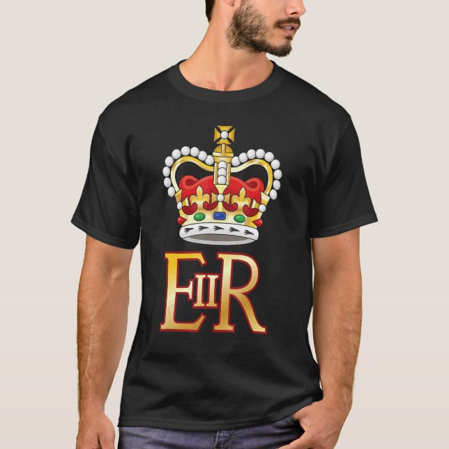 Camiseta Monarquía de la Reina Británica Púrpura (Anverso)