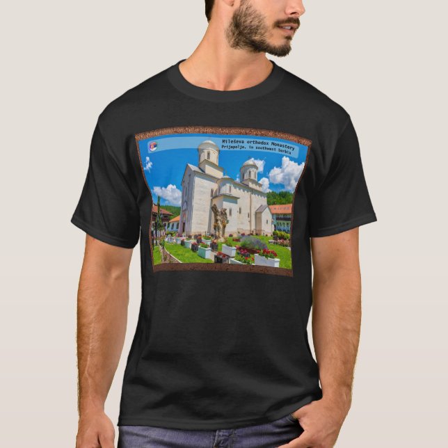 Camiseta MONASTERIOS SERBIOS - Monasterio de Mileševa 2 (Anverso)