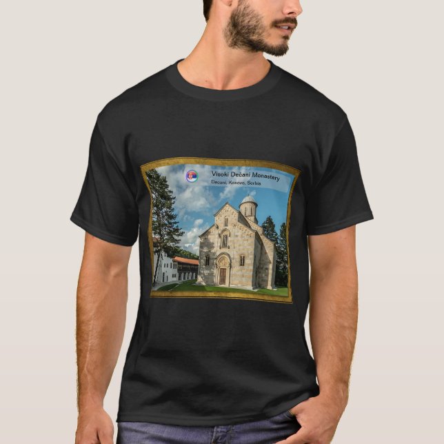 Camiseta MONASTERIOS SERBIOS - Monasterio de Visoki Dečani (Anverso)