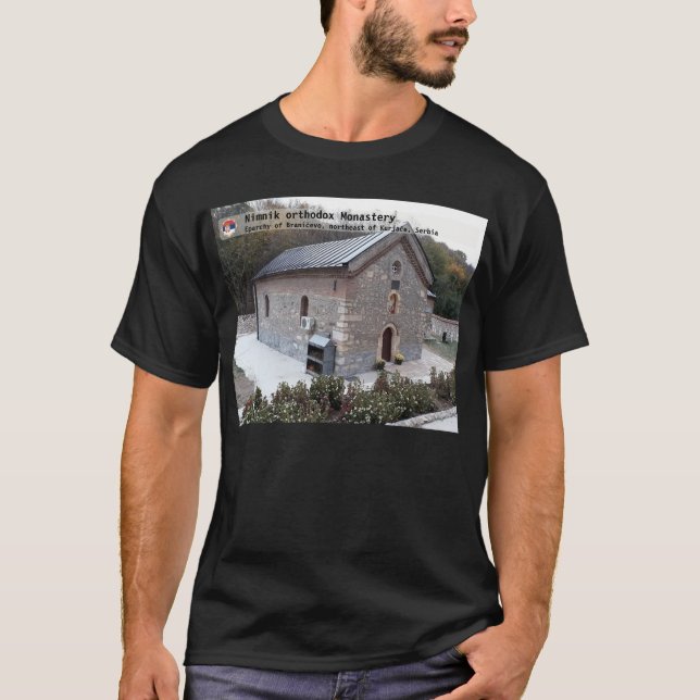 Camiseta MONASTERIOS SERBIOS - Monasterio ortodoxo de Nimni (Anverso)