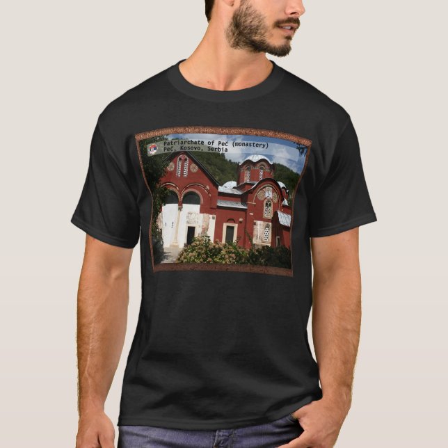 Camiseta MONASTERIOS SERBIOS - Patriarcado de Peć (Anverso)