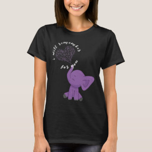 Camiseta Monat I End Purple Bow Elephant
