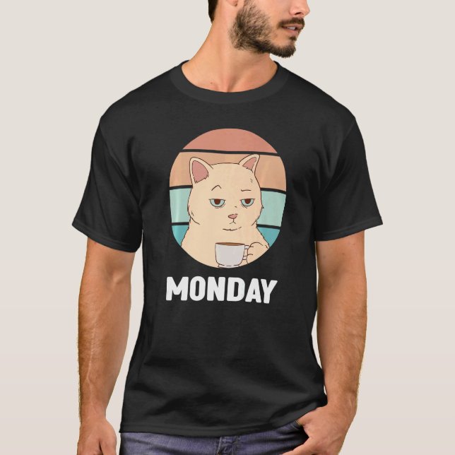 Camiseta Monday Outfit  Cute Cat I hate Mondays (Anverso)