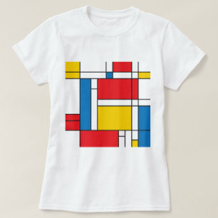 Camiseta Mondrian moderno inspiró el modelo gráfico