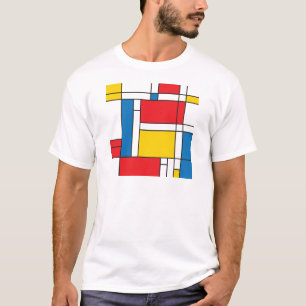 Camiseta Mondrian moderno inspiró el modelo gráfico