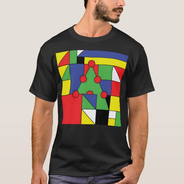 Camiseta Mondrian navidades (Anverso)