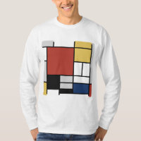 Mondrian Pintura de Plano Rojo Amarillo Azul Gris