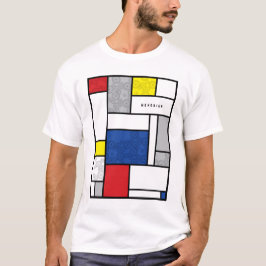 Camiseta Mondrian Retro Circles Minimalist De Stijl Mod Art