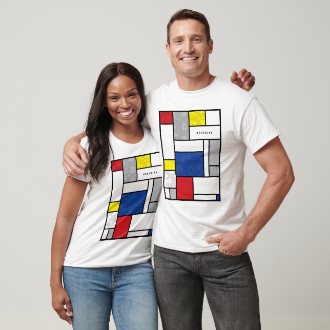 Camiseta Mondrian Retro Circles Minimalist De Stijl Mod Art (Unisexo)