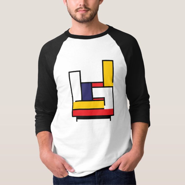 Camiseta Mondrian Rock Hand Magnet (Anverso)