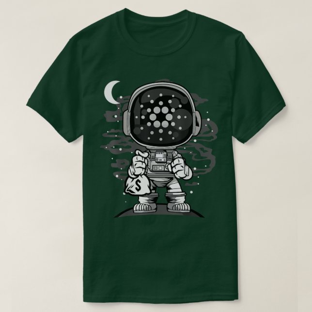 Camiseta Moneda Astronauta Cardano ADA Crypto Token HODL (Diseño del anverso)