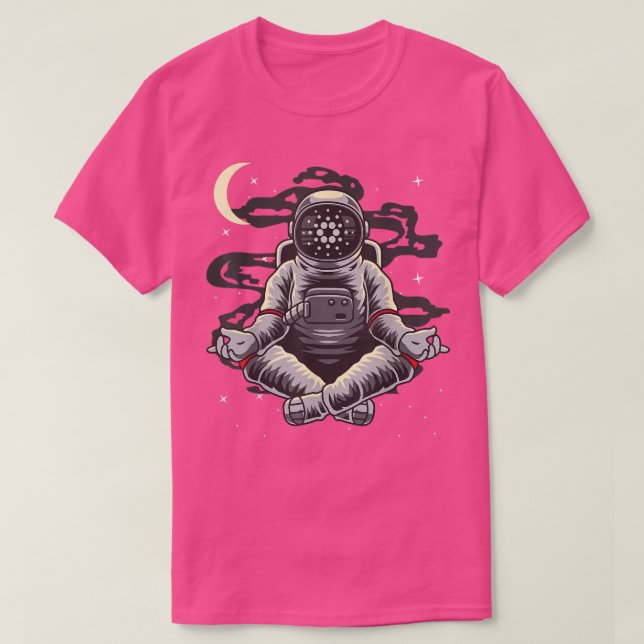 Camiseta Moneda Astronauta De Yoga Cardano ADA A La Cripta  (Diseño del anverso)