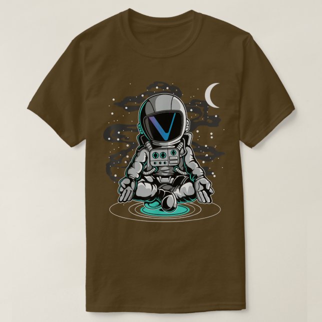 Camiseta Moneda Astronauta Yoga Vechain VET A La Cripta De  (Diseño del anverso)