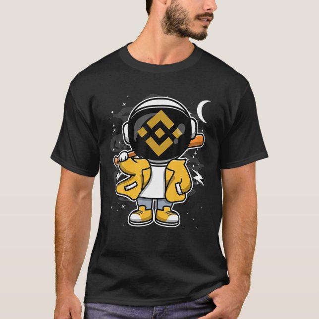 Camiseta Moneda BNB De Astronauta Hiphop Binance A Cryp De  (Anverso)